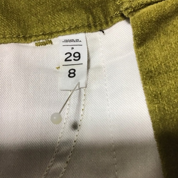 LOFT Olive Velvet Skinny Pants - Picture 4 of 9